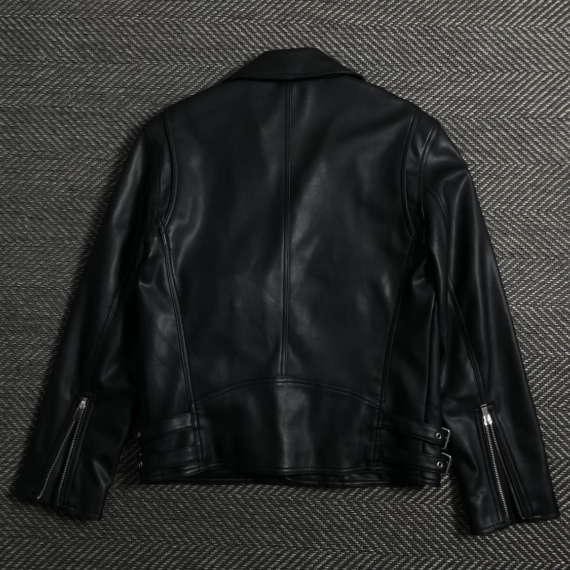 지이크 비건 레더 라이더 가죽 자켓 블랙o 4293 상품이미지5