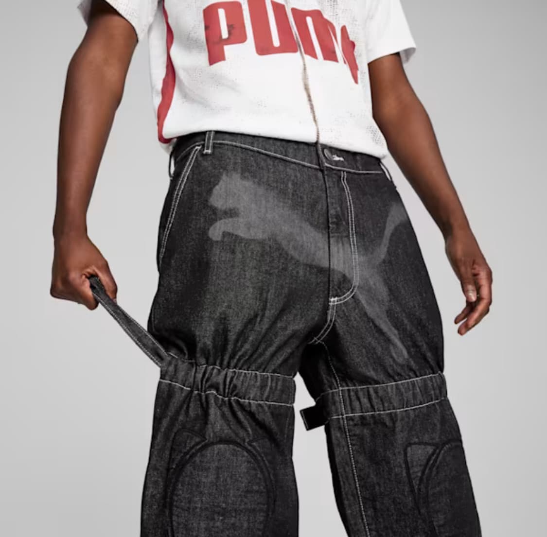 F1 A$AP ROCKY 에이셉 라키 PUMA 푸마 더블니 패드 데님팬츠 상품이미지7