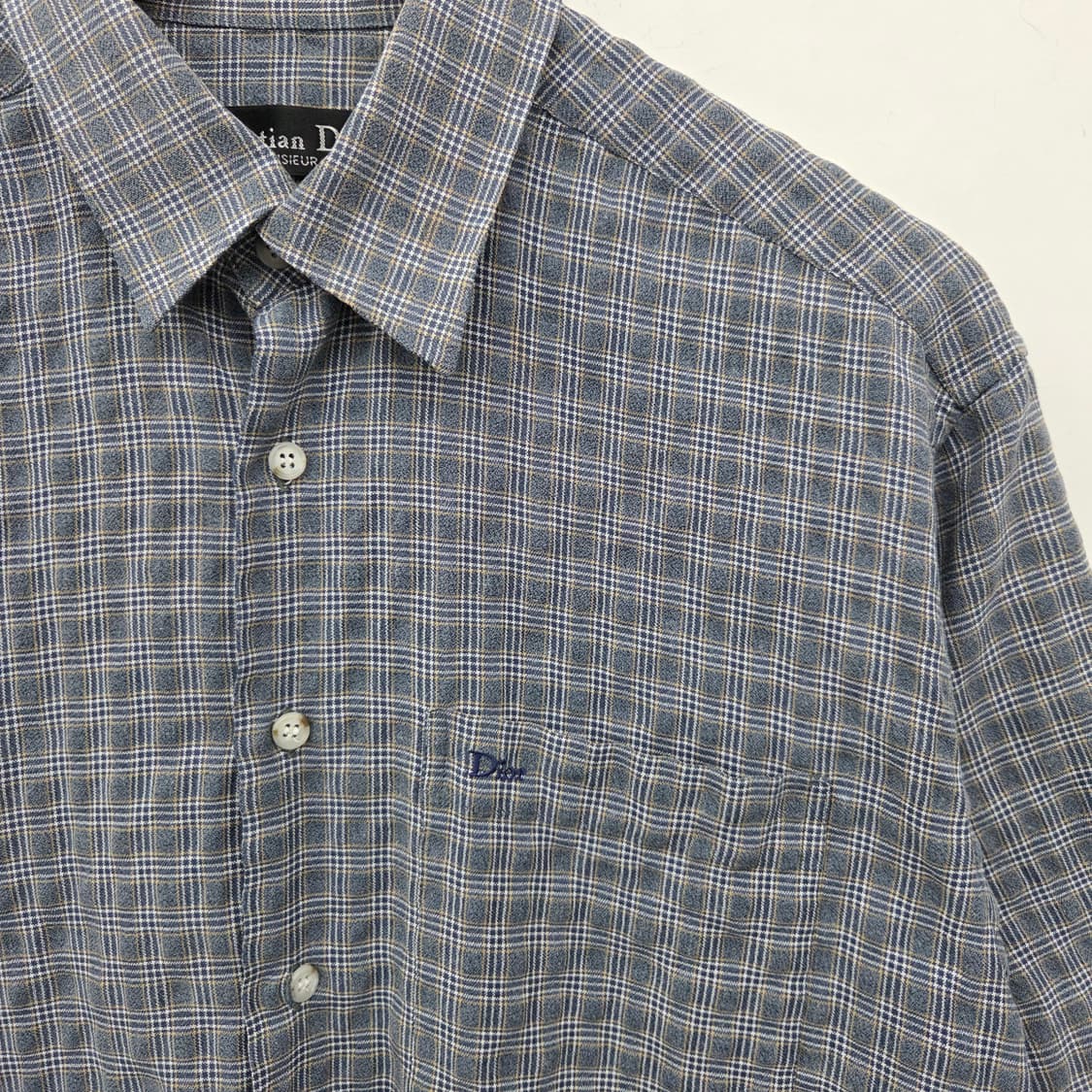 dior 디올 체크 반팔 셔츠 남성L 상품이미지3
