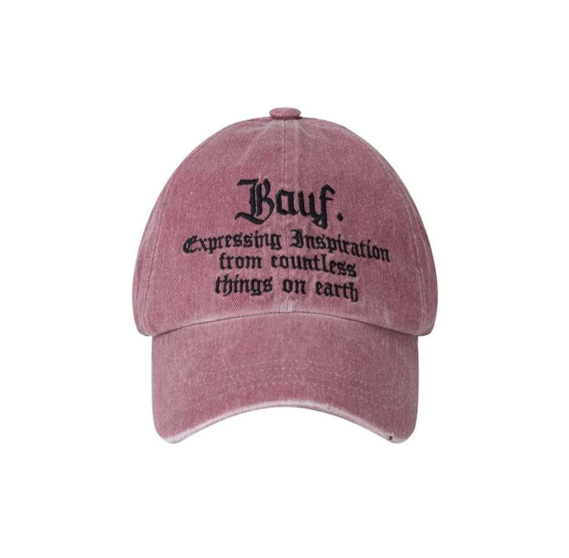 바우프 빈티지 워싱 볼캡 모자 워시드 핑크 상품이미지2