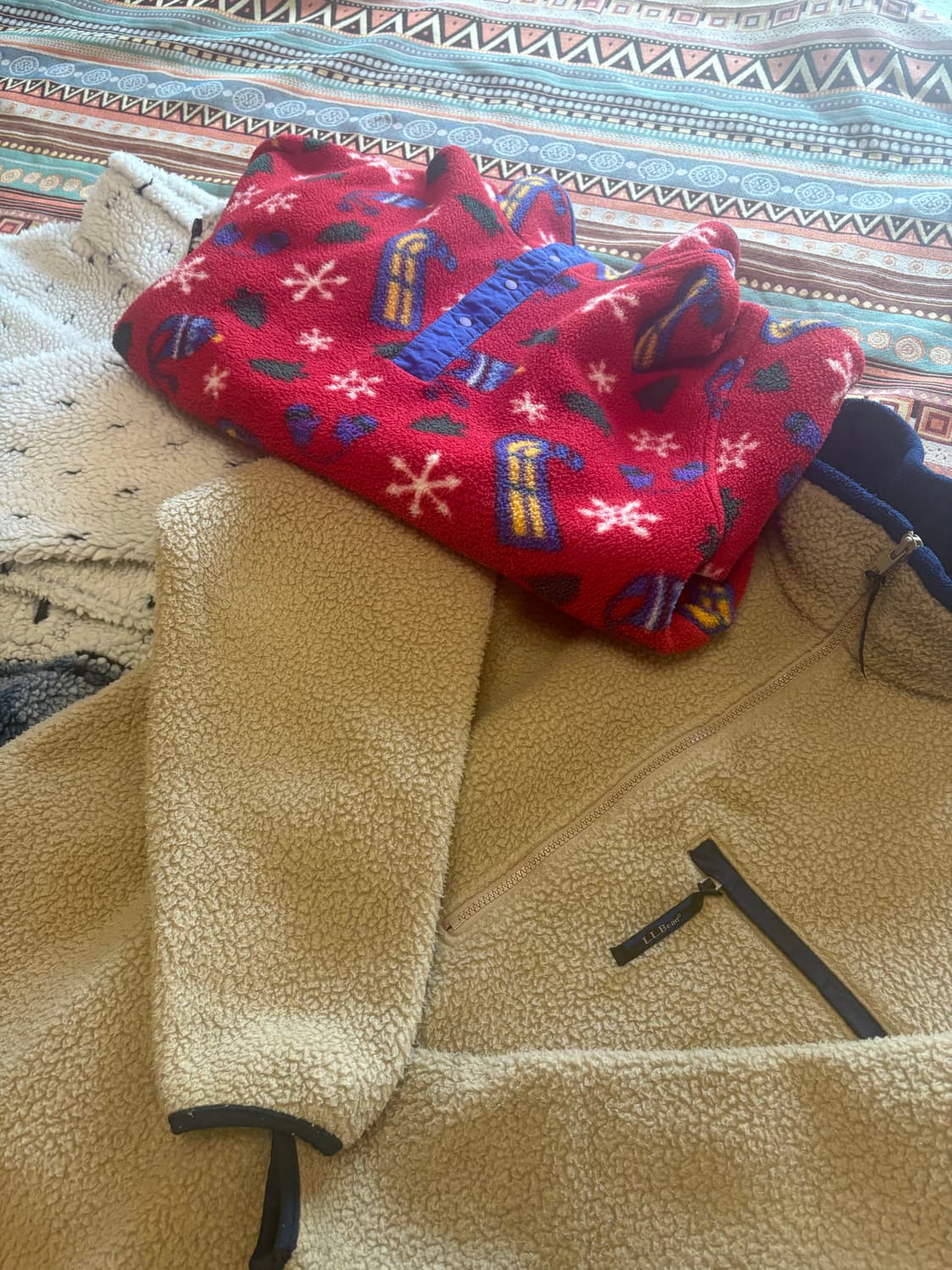 90년도 엘엘빈 llbean 플리스 풀오버 아이보리 칸예 착용 상품이미지2