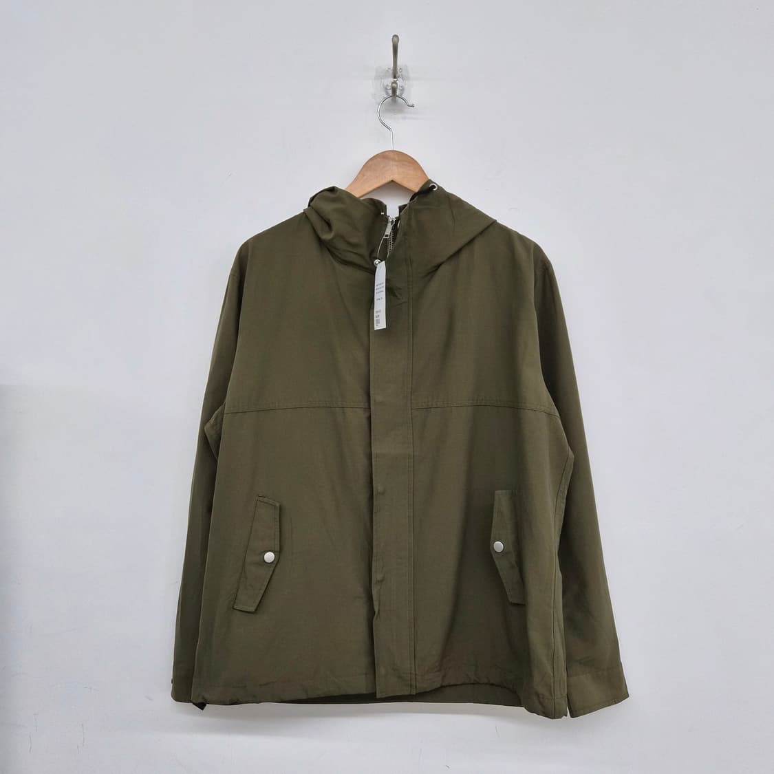 어반리서치 카키색 후드 바람막이 점퍼 남성 L 상품이미지1