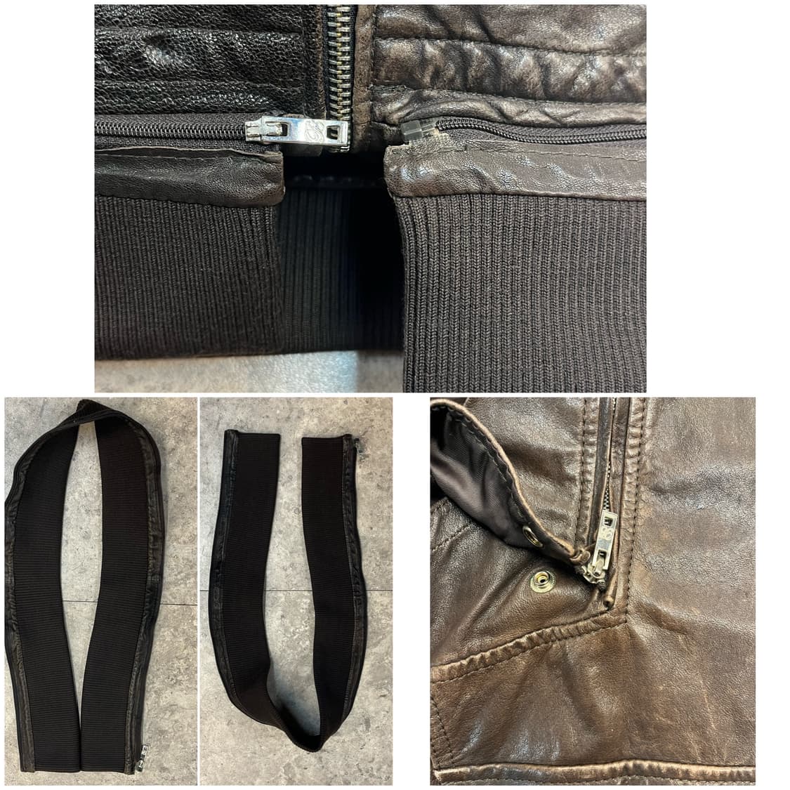 빈티지 분리형 가죽 레더 자켓 브라운  #csz2248 상품이미지10