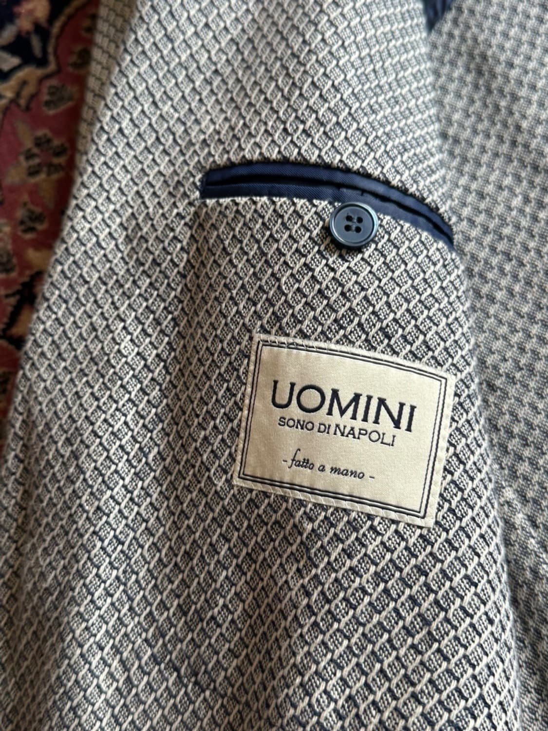 UOMINI 리넨 코튼 자가드 자켓 100 상품이미지4