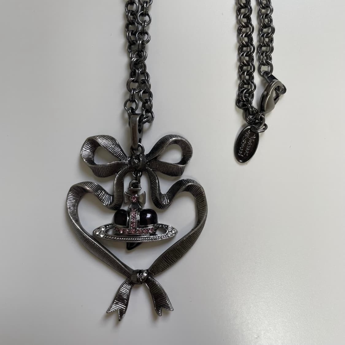 비비안웨스트우드 아카이브 디아망떼 리본 팬던트 목걸이 상품이미지1