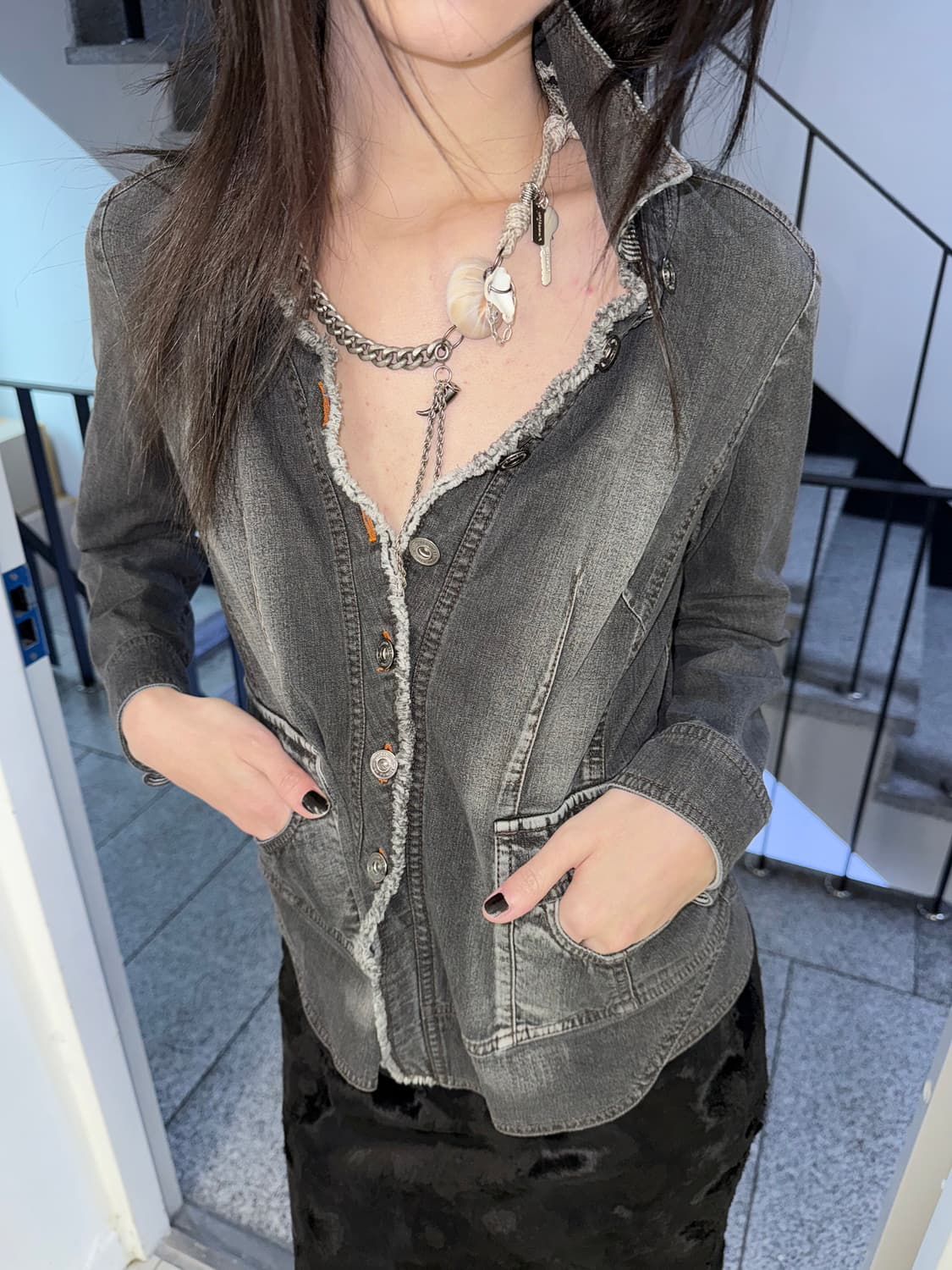 washed denim jacket 상품이미지4