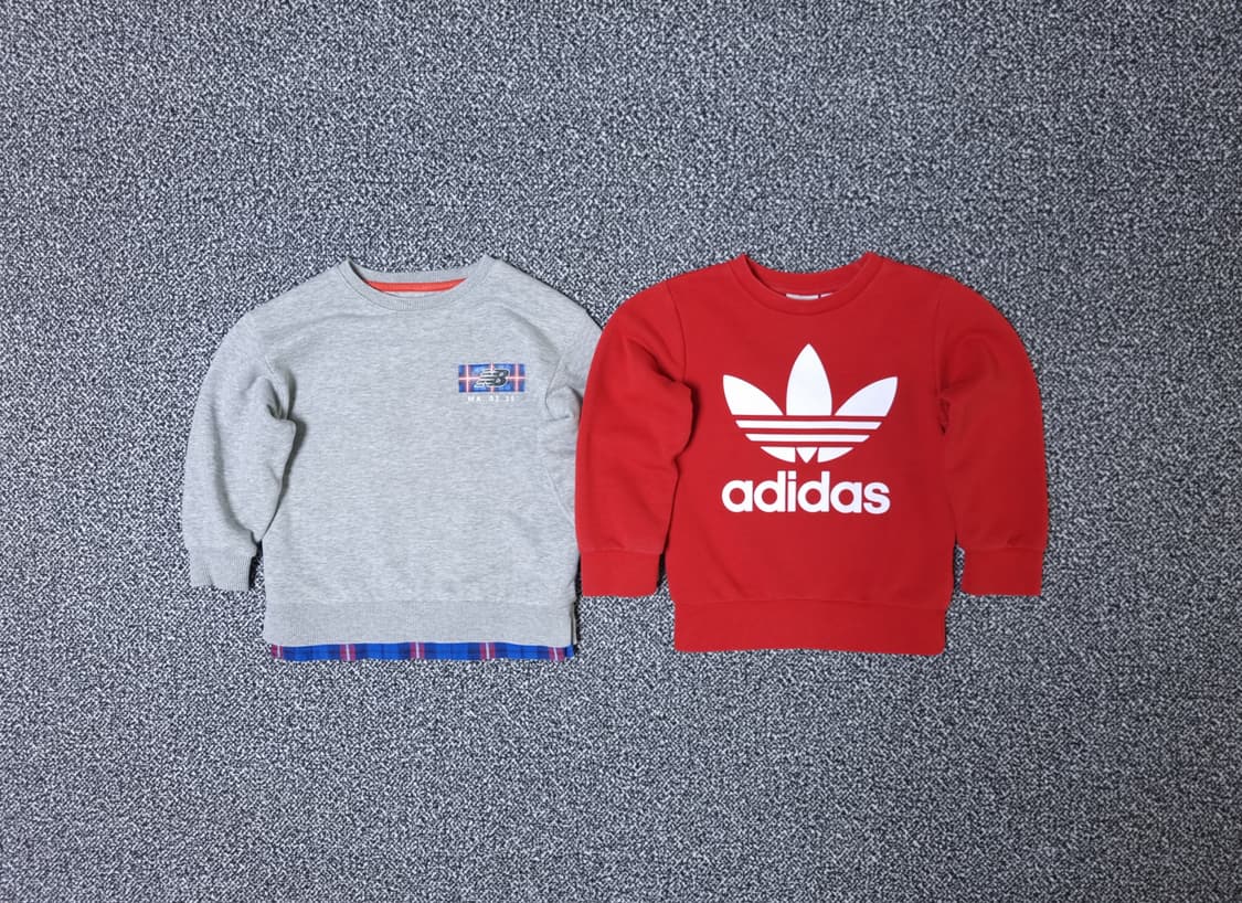 [무료배송][100]뉴발란스 아디다스 키즈 맨투맨 일괄판매 상품이미지1