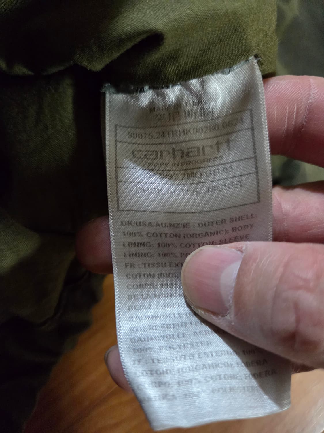 새상품 칼하트 덕카모 자켓 그린 상품이미지5