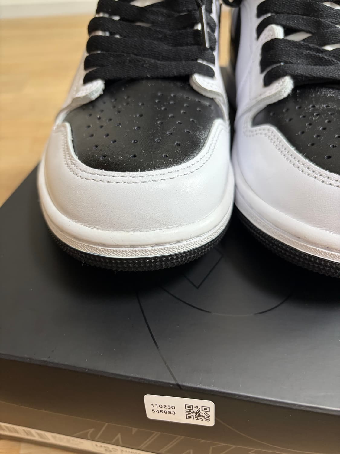 조던 1 x 프라그먼트 x 유니온 LA 하이 OG SP 화이트 블랙 상품이미지4