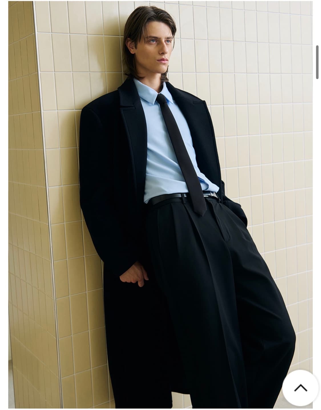 (새상품)(L) 드로우핏 프리미어 울 더블 체스터 코트 [BLACK] 상품이미지4