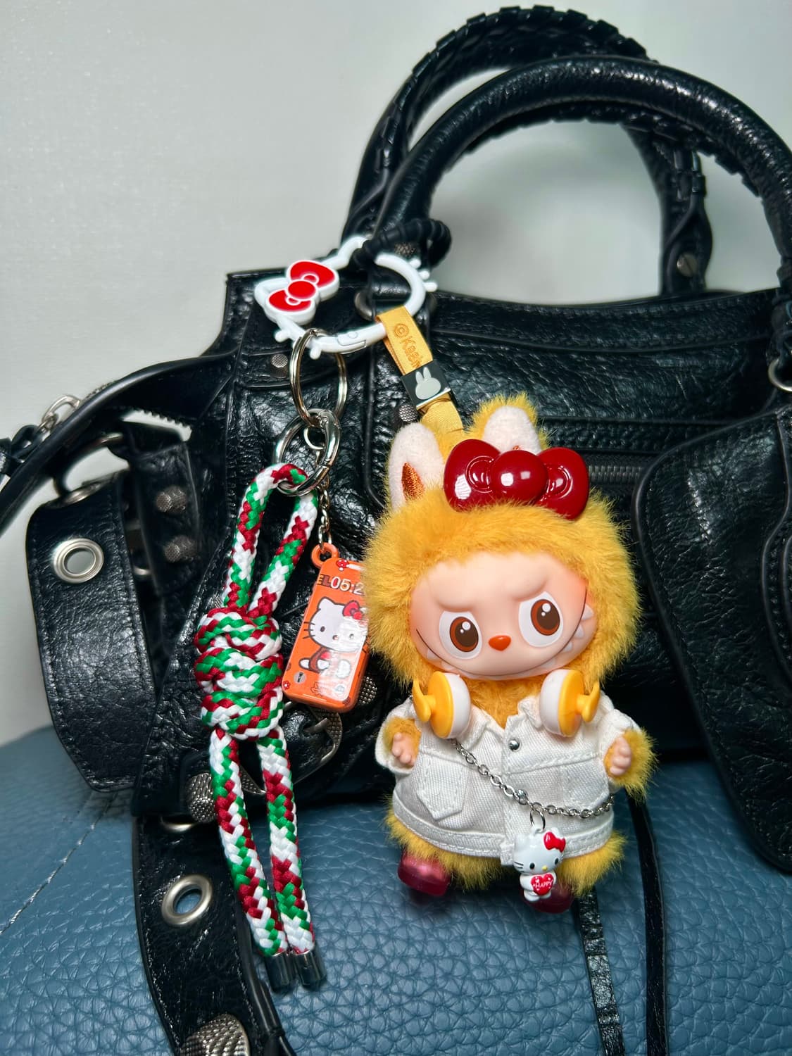 (1)🙊미니라부부+😻키티 조합 커스텀키링“Y” 상품이미지1