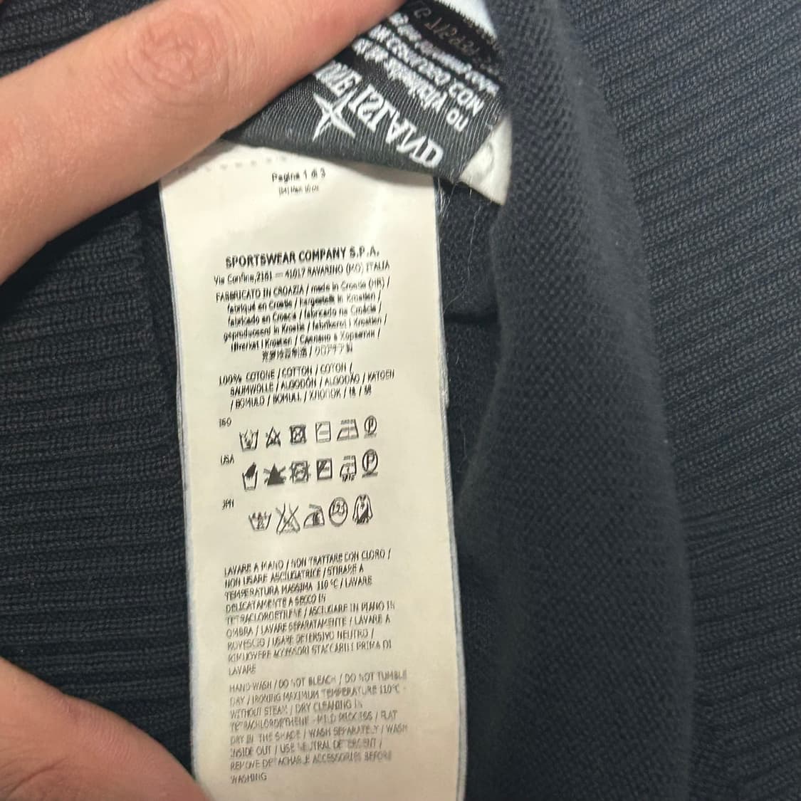 95 스톤아일랜드 블랙 니트 상품이미지5