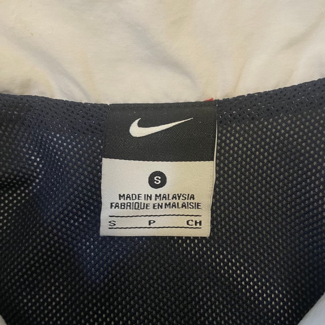 키즈 나이키 네이비 화이트 배색 로고 자수 바람막이 1 상품이미지4