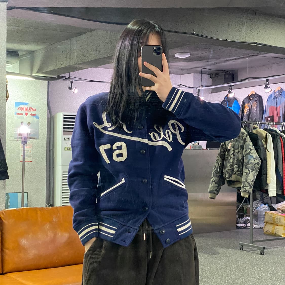 폴로 신형 자수 빅로고 코튼 바시티 자켓 B2560 상품이미지1