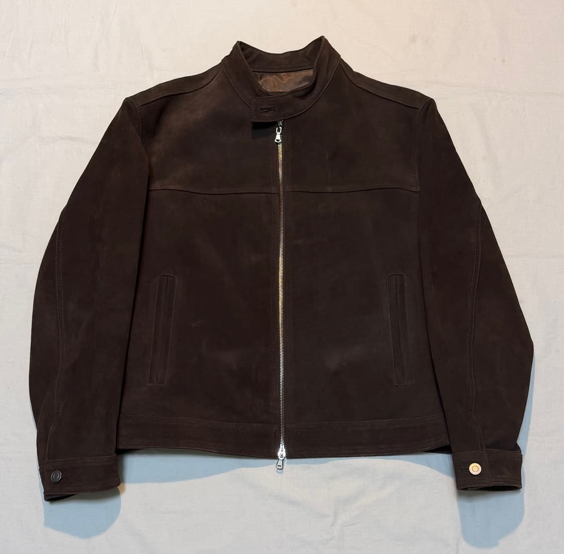 킨록 앤더슨 24FW 소가죽 스웨이드 레더자켓 브라운 상품이미지1