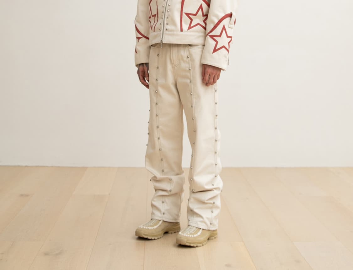 웨스켄 스터드 디테일드 데님 팬츠 상품이미지6