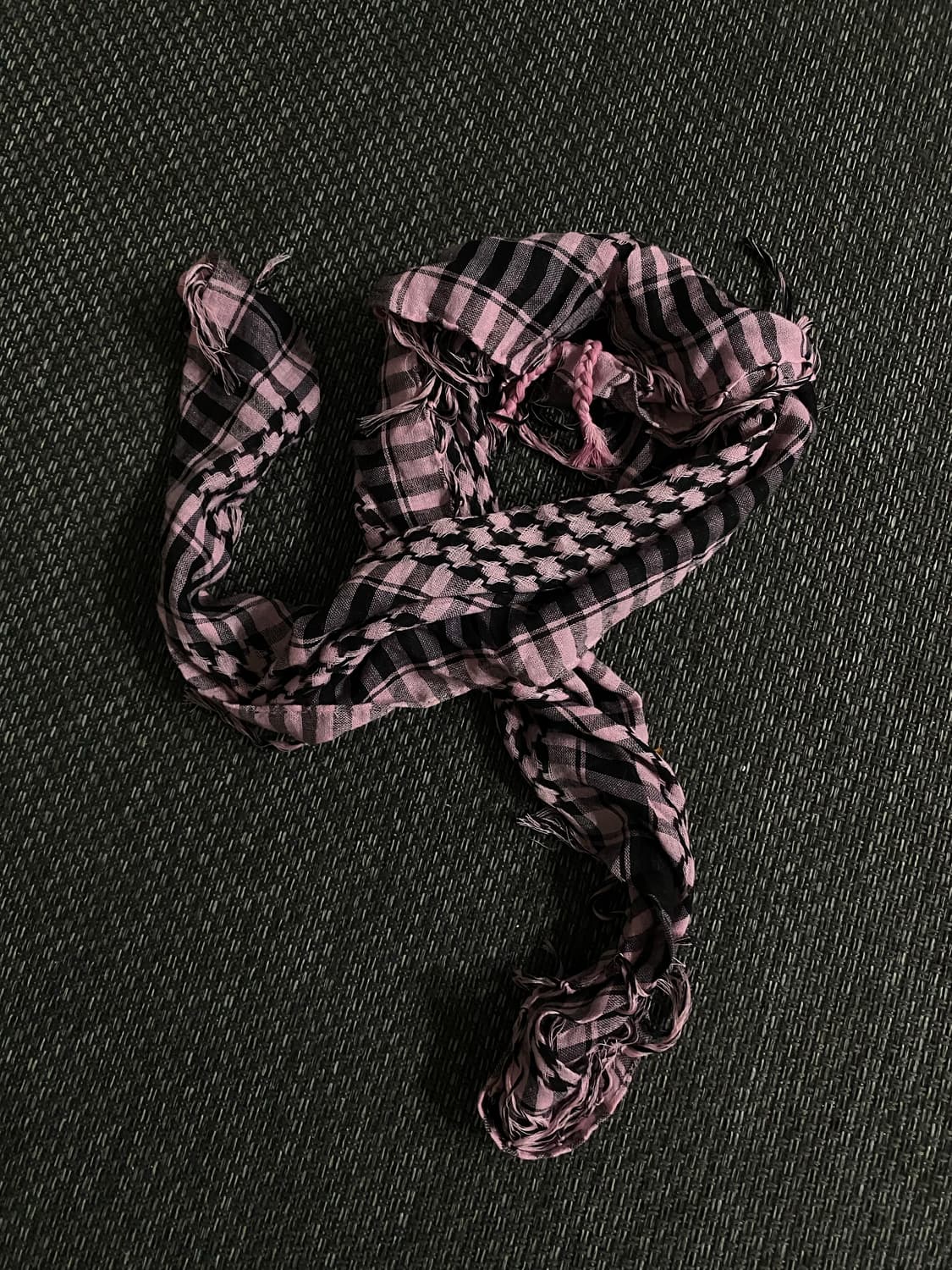 Scarf: Pink Check Pattern Scarf 상품이미지2