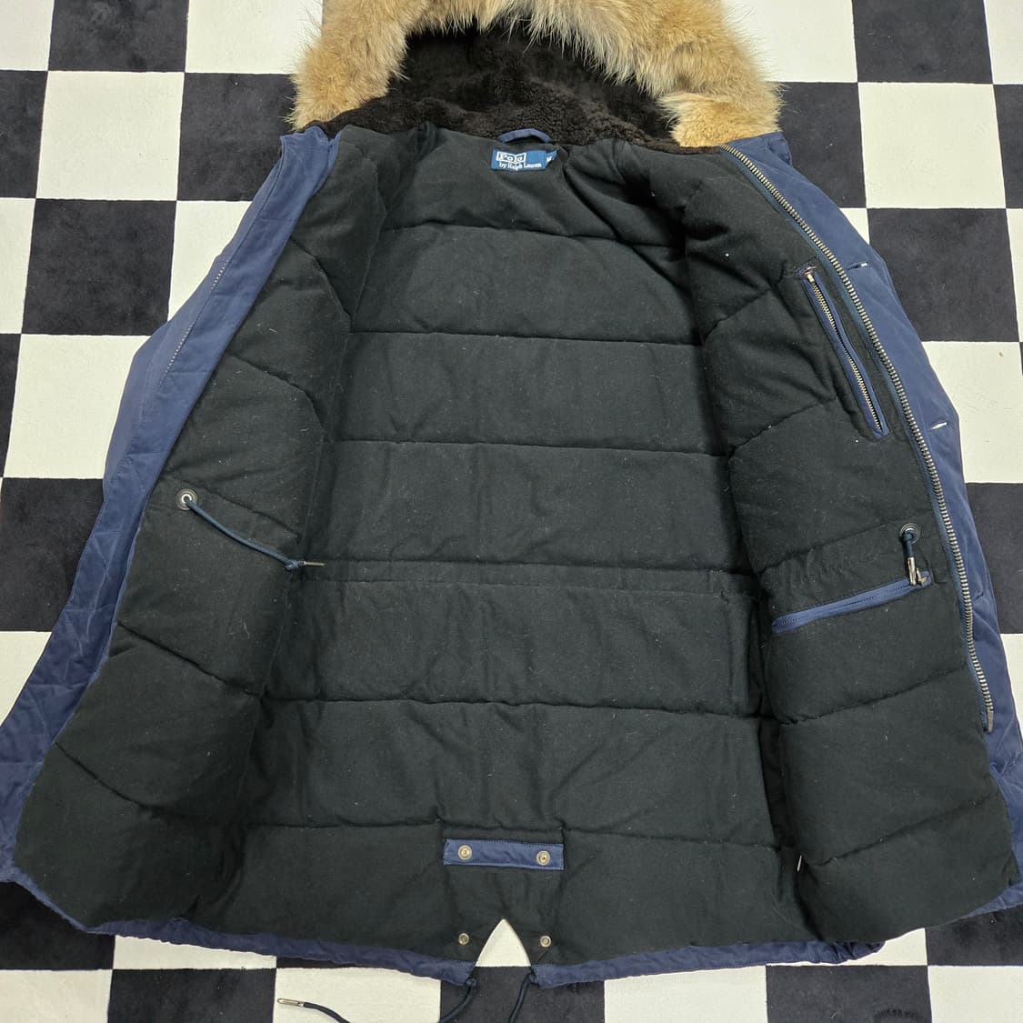 M 폴로랄프로렌 N3B 코요테퍼 오리털 다운자켓 네이비 상품이미지5