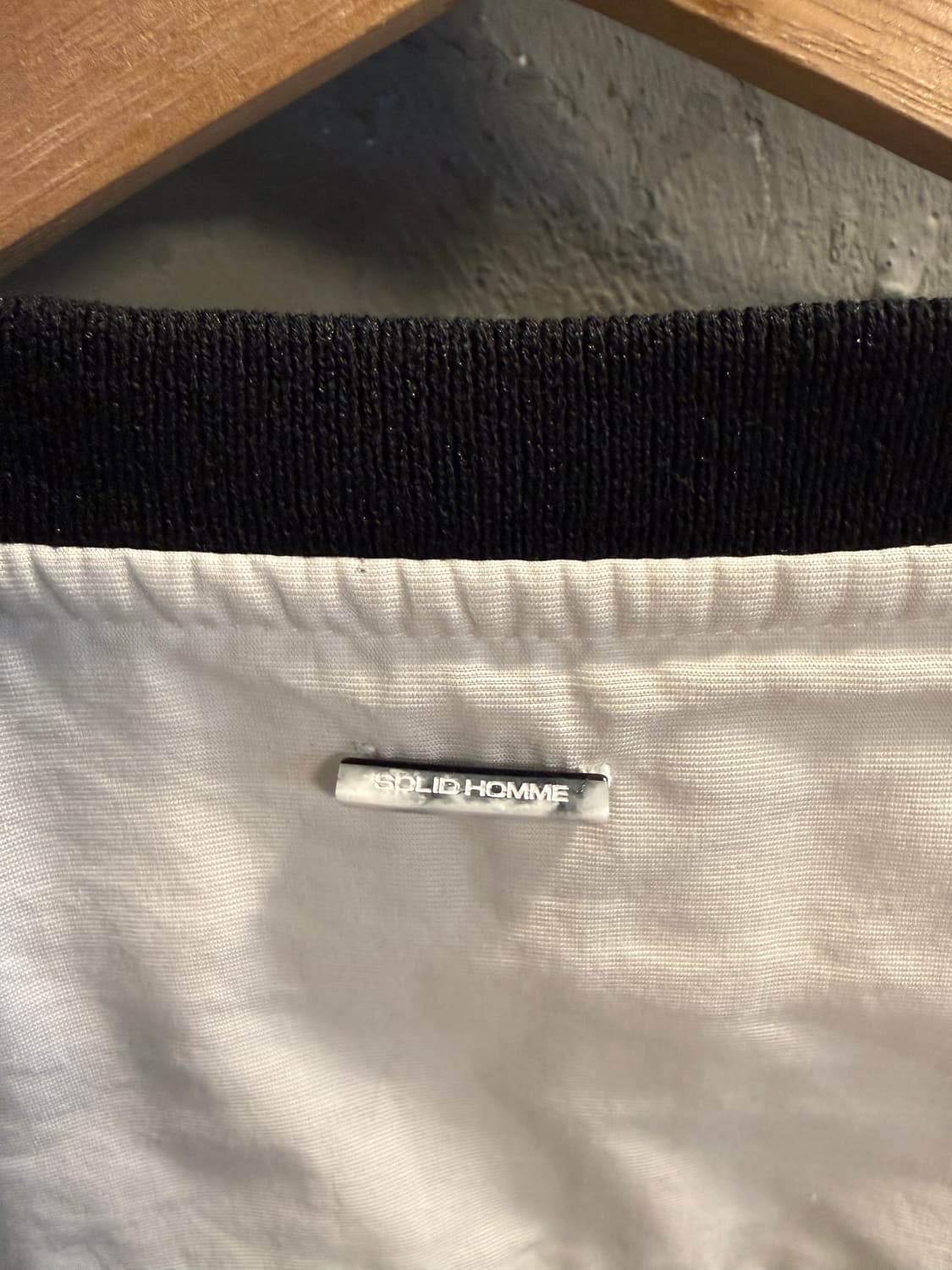 솔리드옴므 배색 반팔 티셔츠 블랙 50 상품이미지6