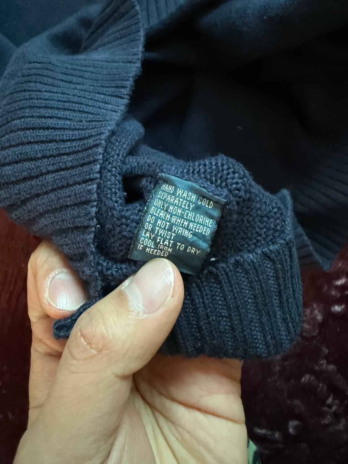 [XL] 90s-00s 폴로 랄프로렌 하프집업 니트 네이비 상품이미지3