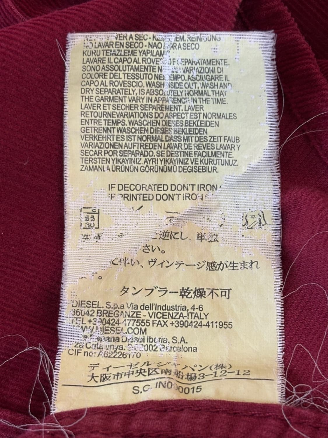Vintage Diesel Corduroy Shirt 상품이미지10