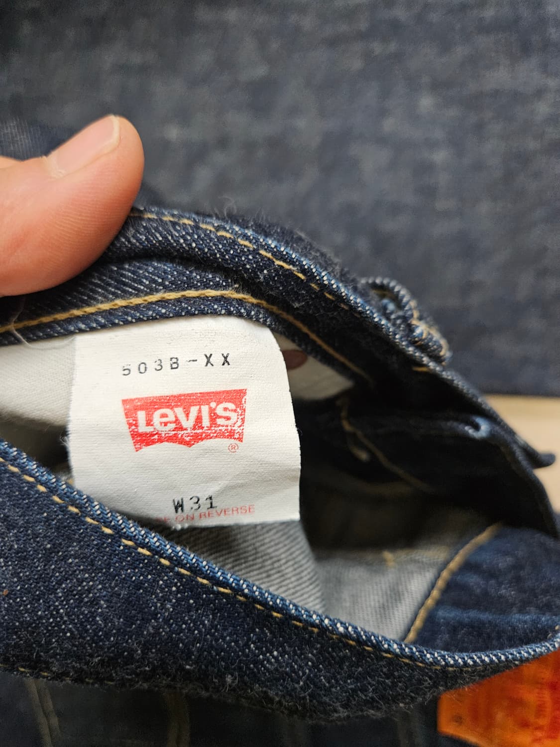90s jp levis 503 셀비지 빅E 31x36 리바이스 빈티지 상품이미지9