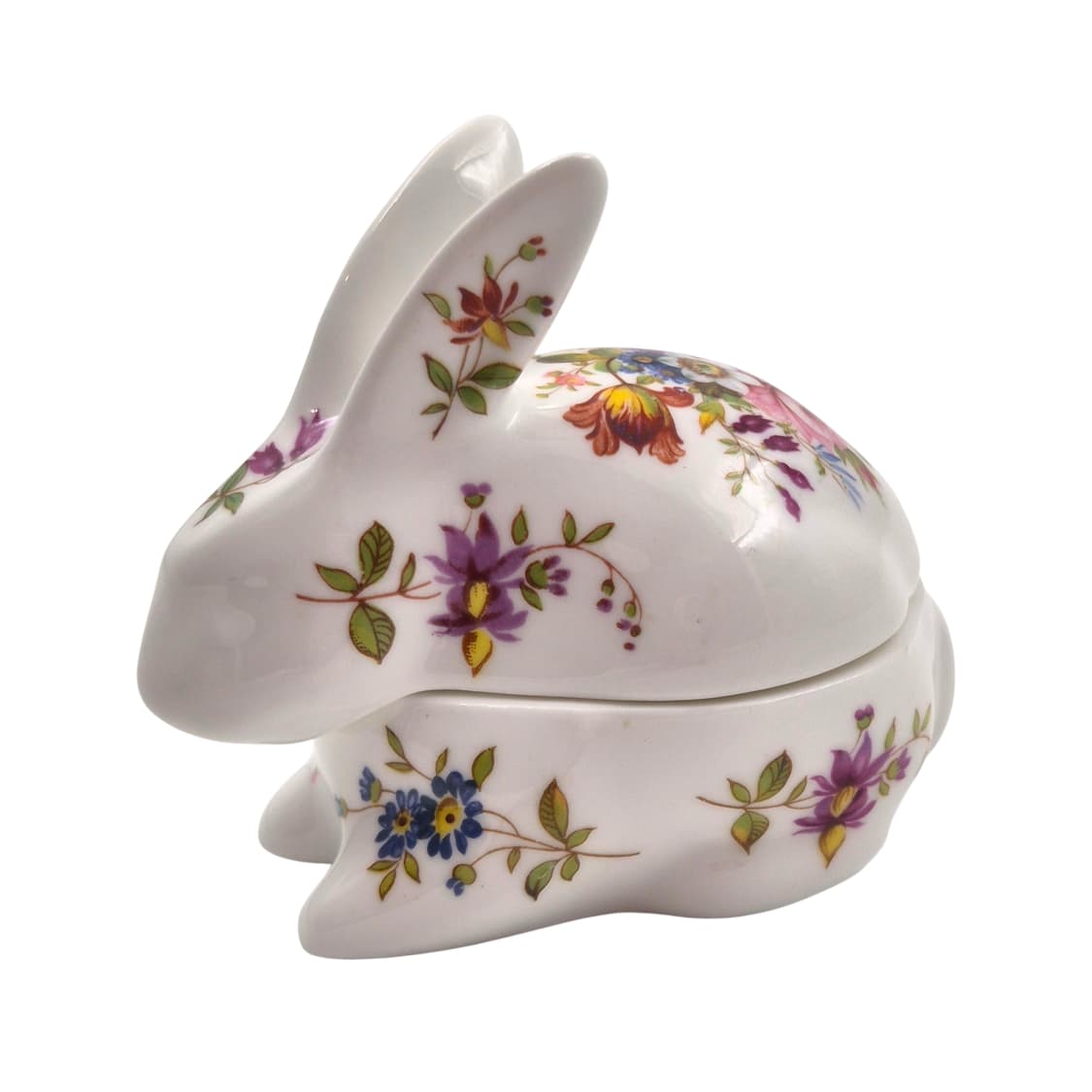 80s 영국 해머슬리 본차이나 플로랄 토끼 트링켓 상품이미지1