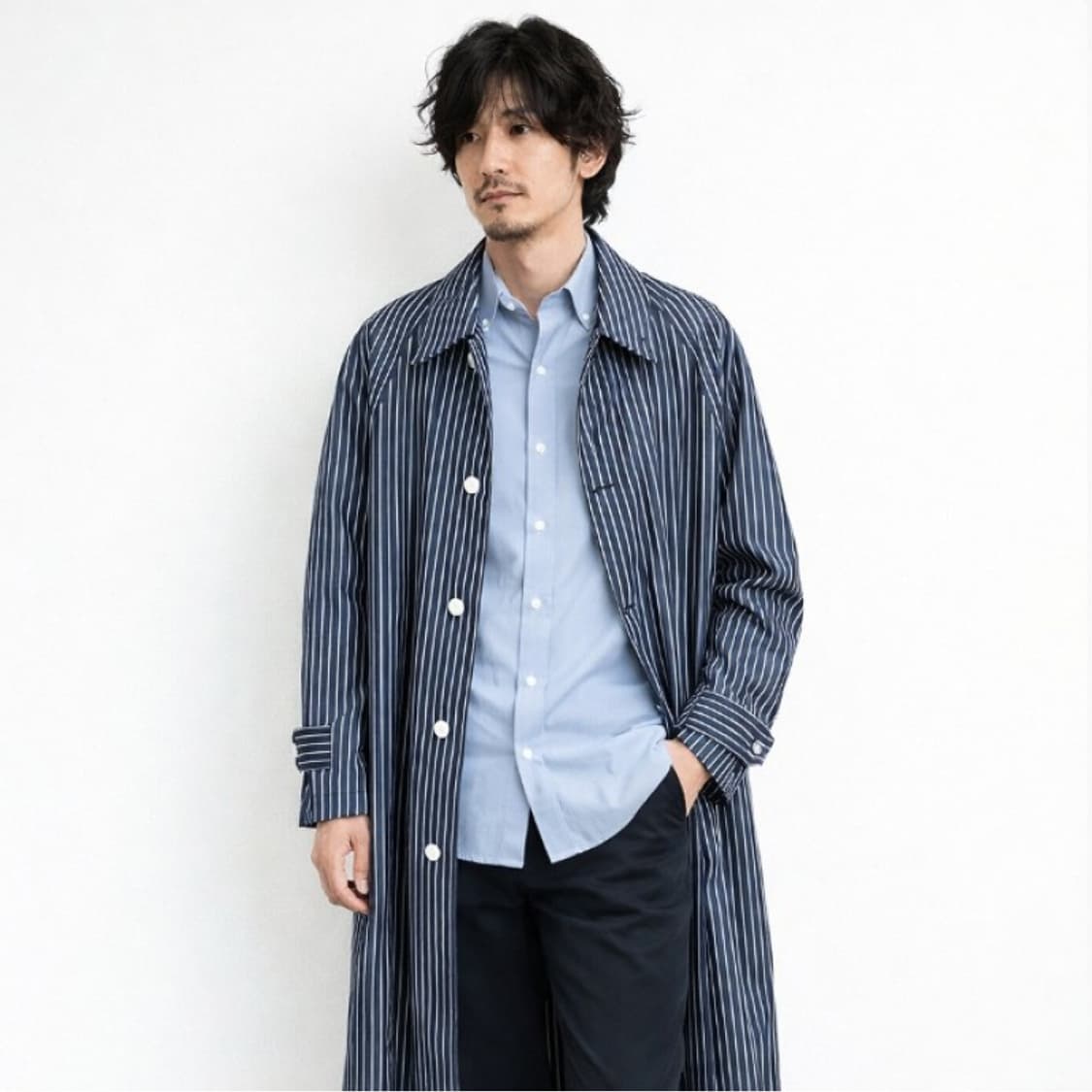 100 105  시마다준코 빈티지 롱자켓 상품이미지1