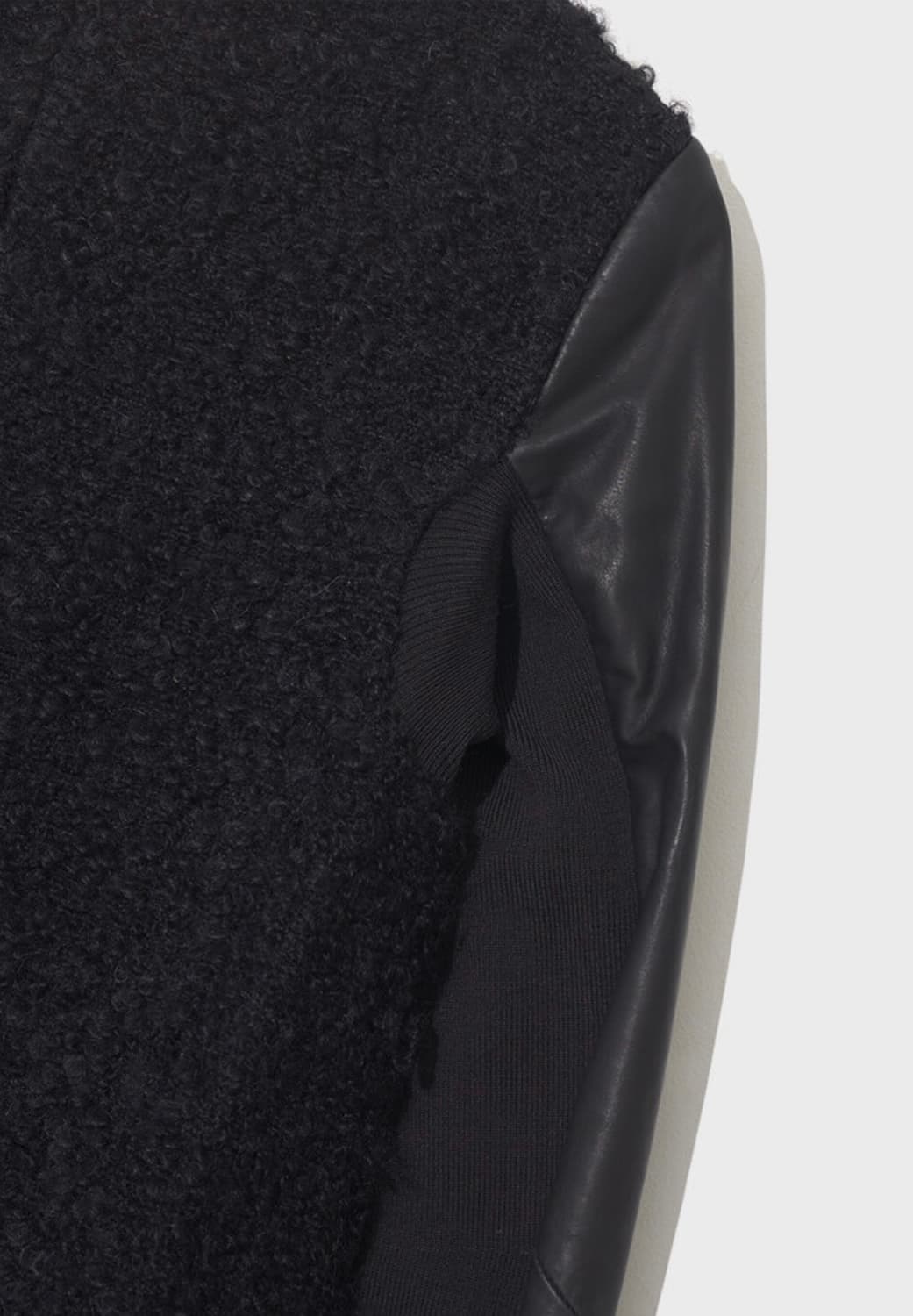 모헤어 가죽소매 coat 상품이미지6