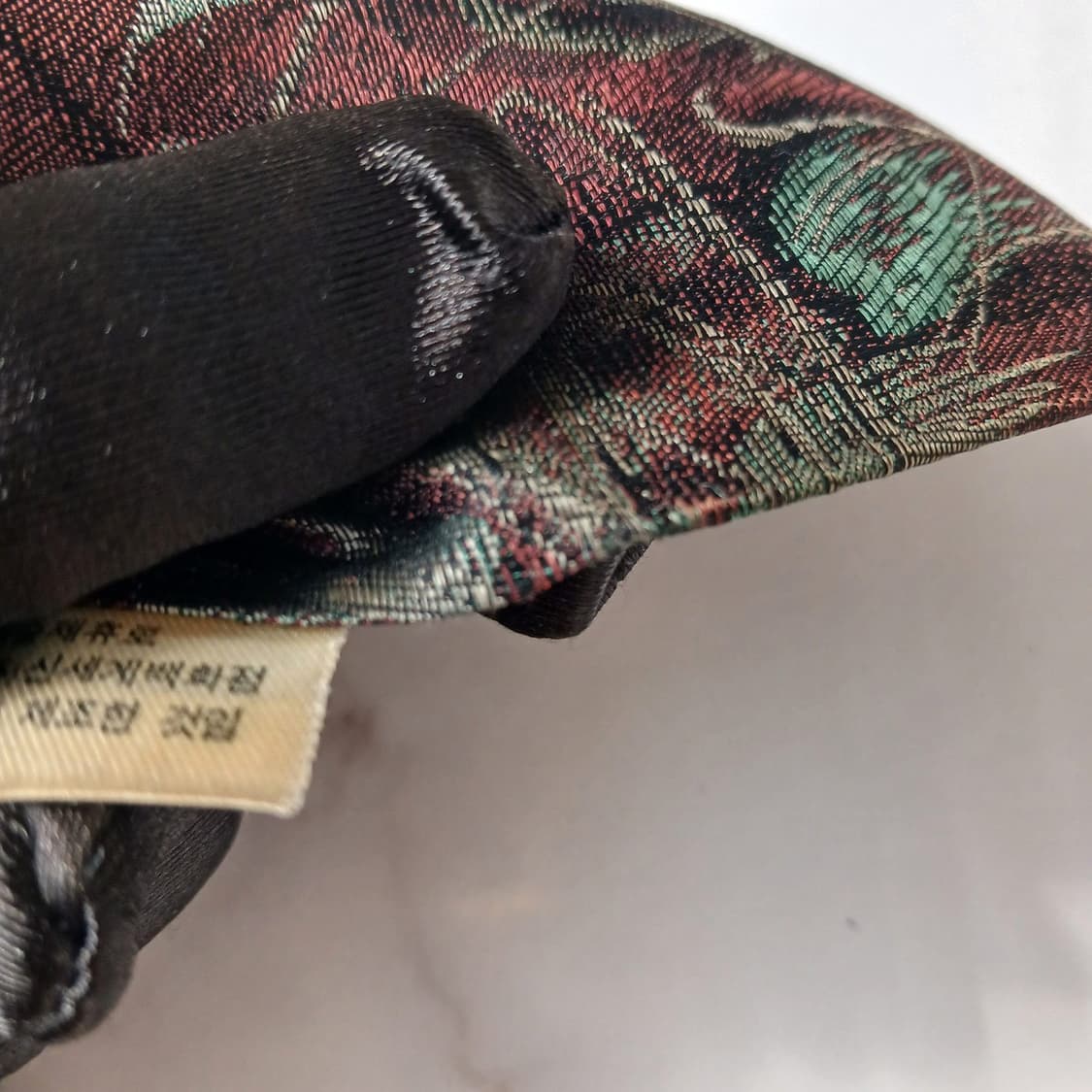 입생로랑 실크 브라운 자카드 패턴 넥타이 8.8cm B등급 E852 상품이미지8