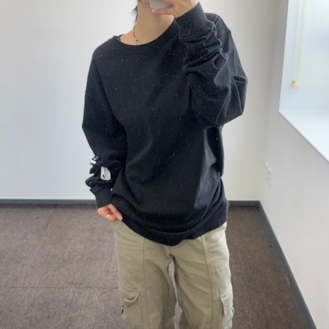 Carhartt 칼하트 사이드로고 블랙 롱슬리브 상품이미지2