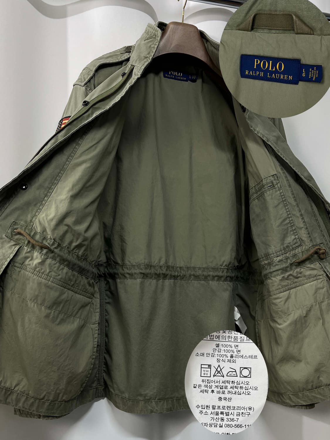 폴로 랄프로렌 공수부대 m-65 유틸리티 워시드 필드자켓 상품이미지3