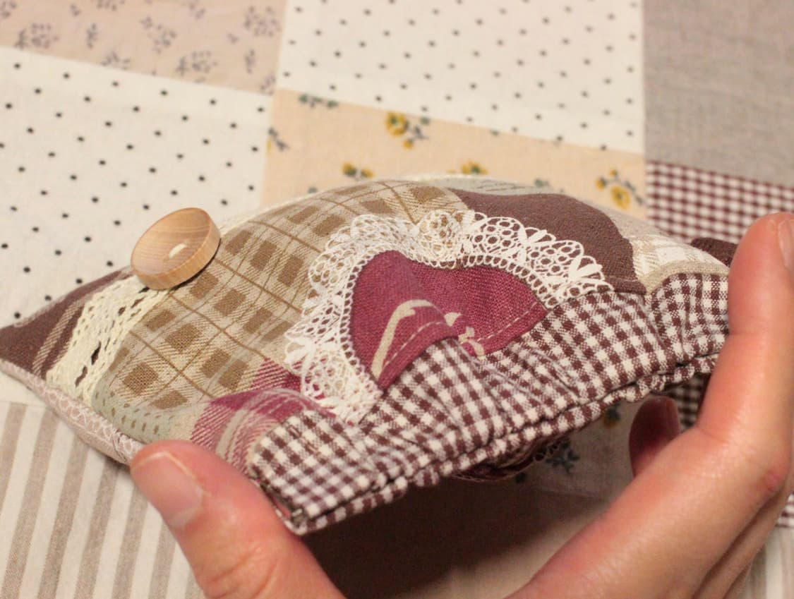 핸드메이드 단추 레이스 바네파우치 상품이미지8