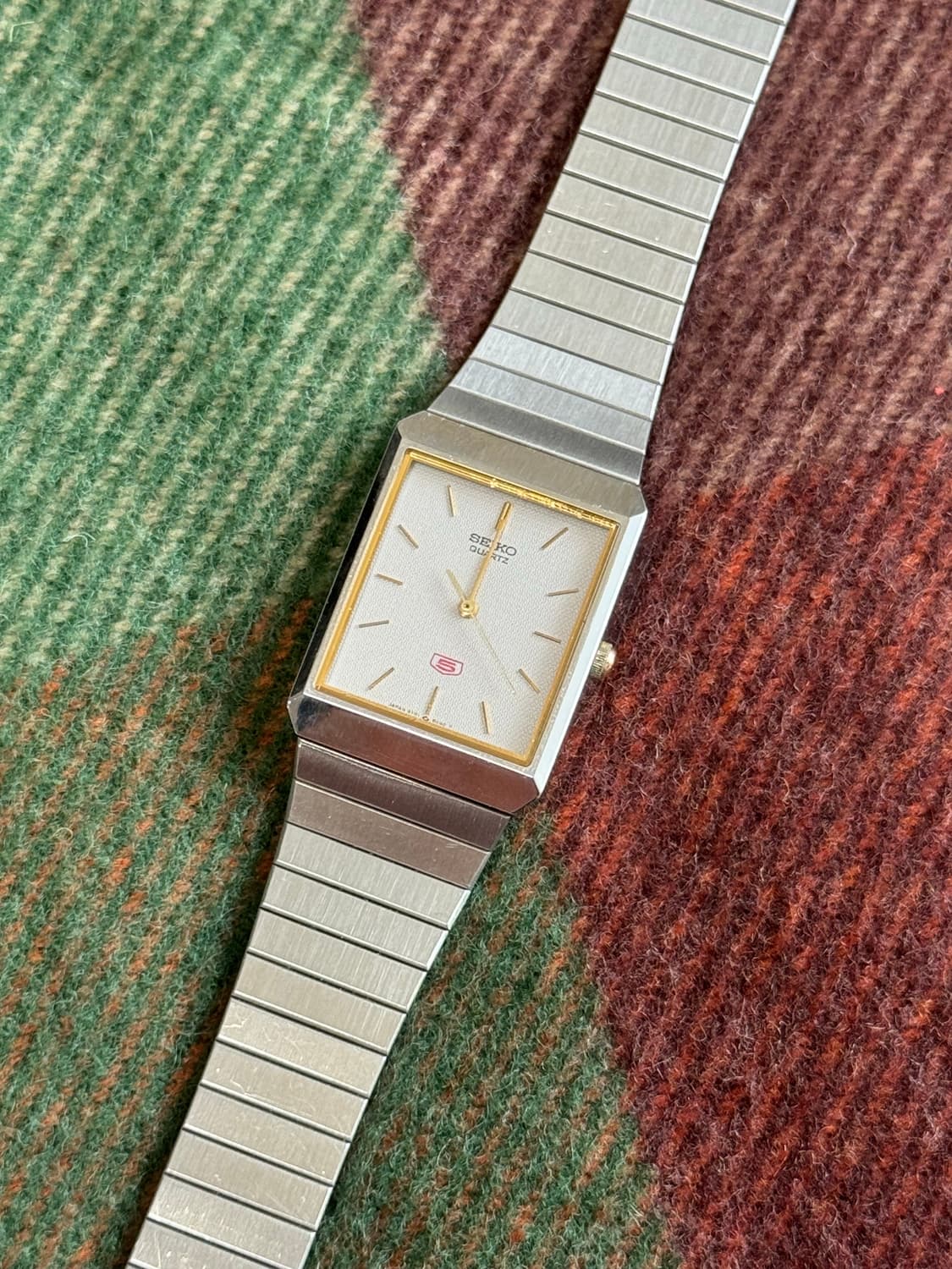 70s Seiko 5 tank quartz rare 상품이미지1