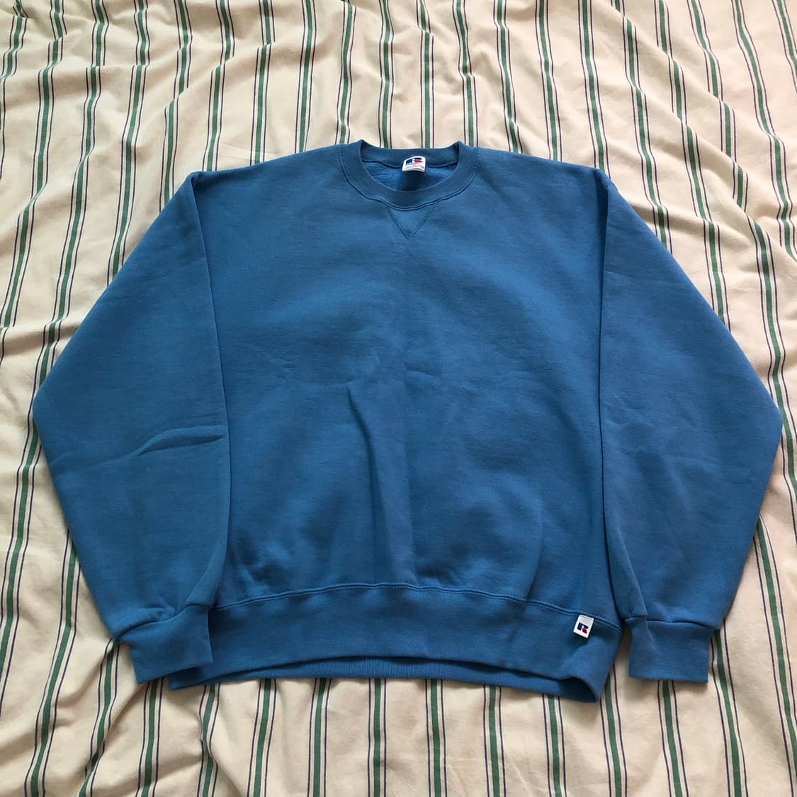 90s Russell 러셀 스웻 XL 코랄 블루 상품이미지2