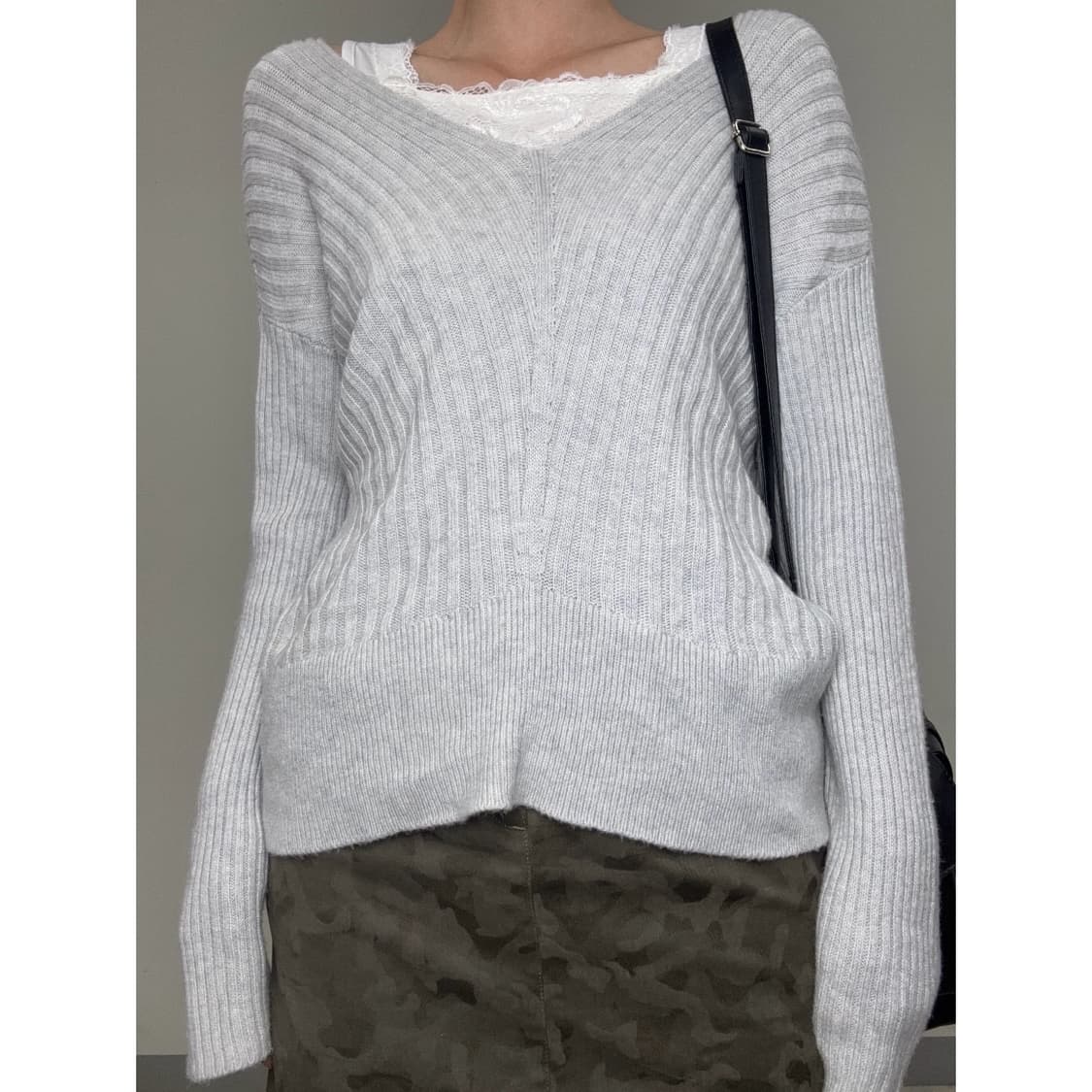 빈티지 그레이 니트 롱슬리브 상품이미지2