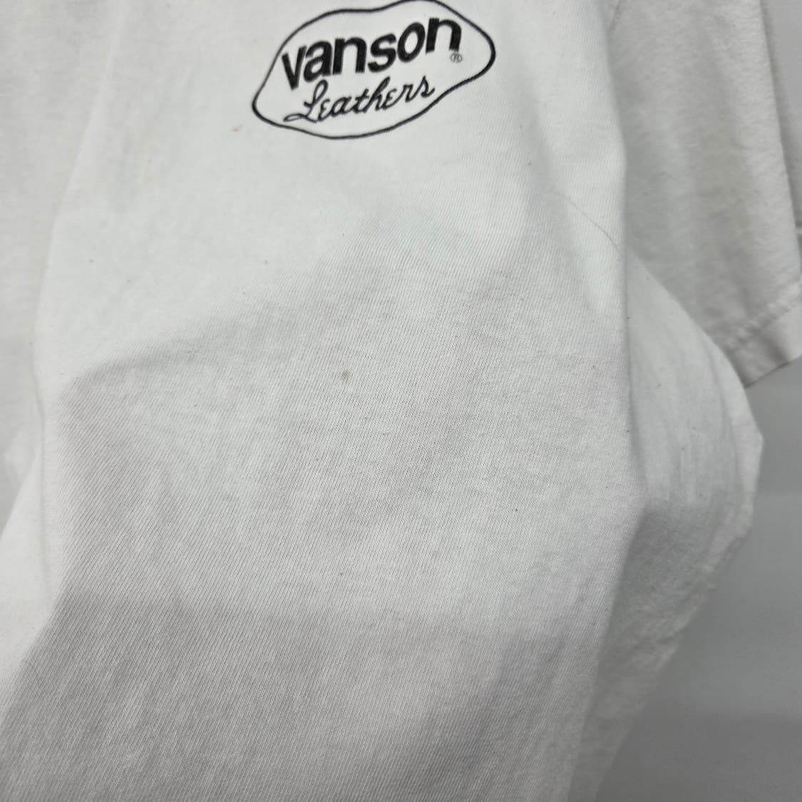 밴슨 vanson 반팔 티셔츠 화이트 상품이미지6