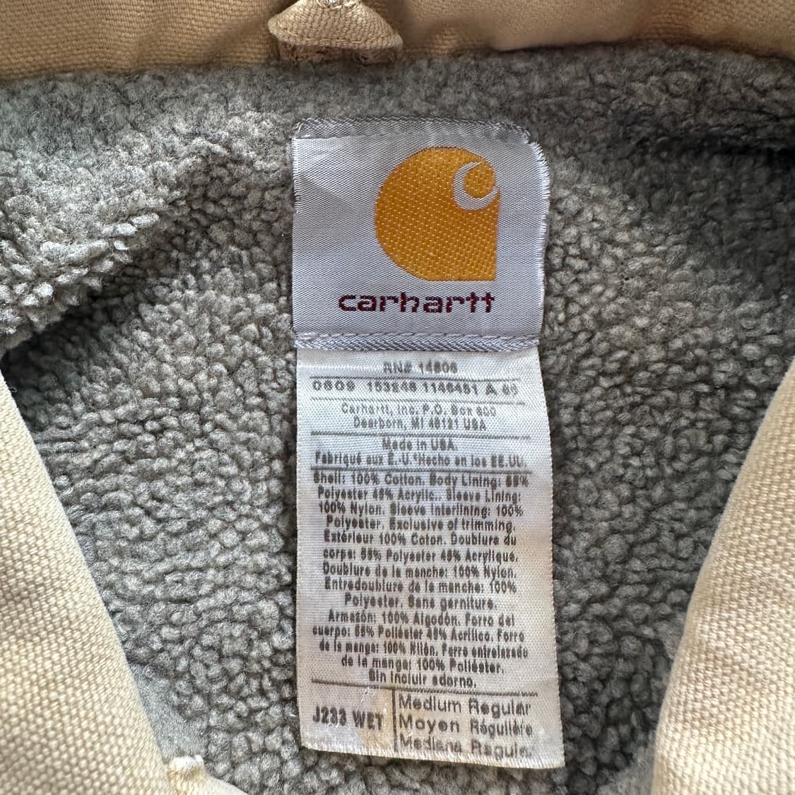[M] 칼하트 J233 WET 디트로이트 자켓 USA제 빈티지 상품이미지5