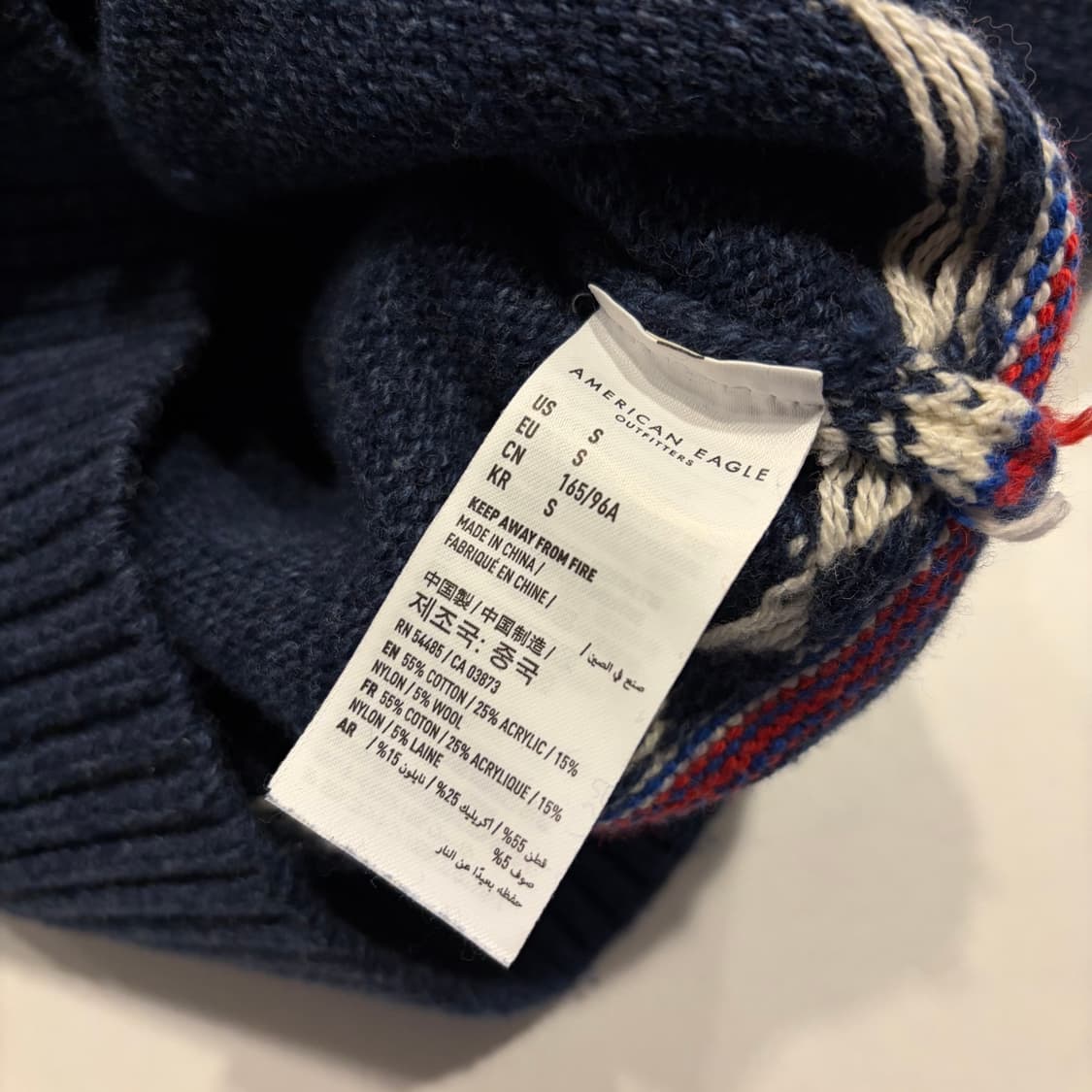 [S] 아메리칸이글 노르딕 패턴 네이비 니트 스웨터 C530 상품이미지7