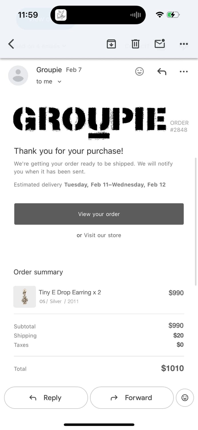 Chrome hearts 타이니 e 귀걸이 상품이미지3