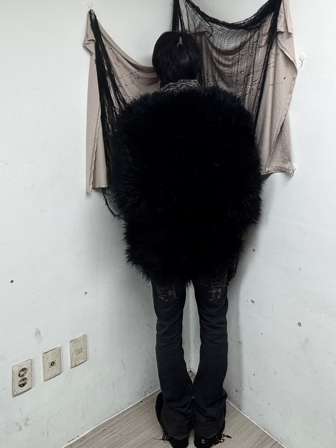Black ECO Fur Jacket 상품이미지3
