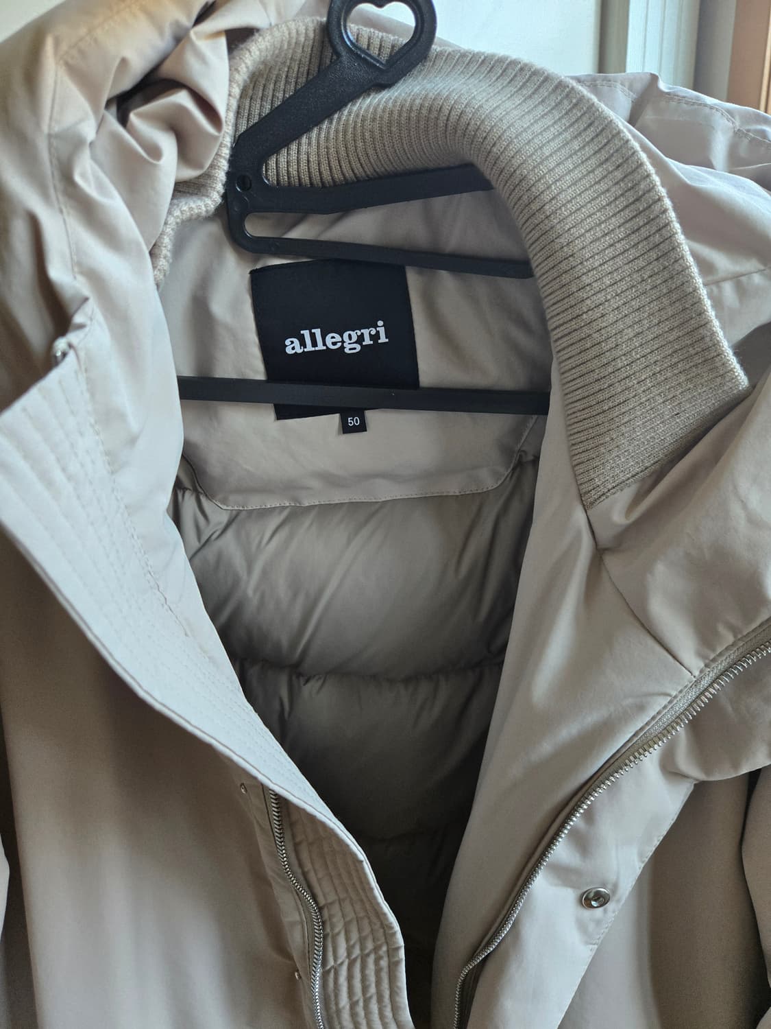 알레그리 후드 패딩 베이지 50사이즈 상품이미지3
