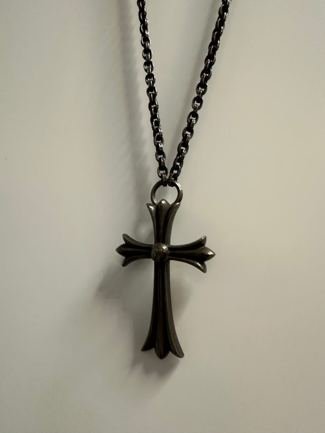 크롬하츠 실버 펜던트 페이퍼체인 30인치 일체형 상품이미지1