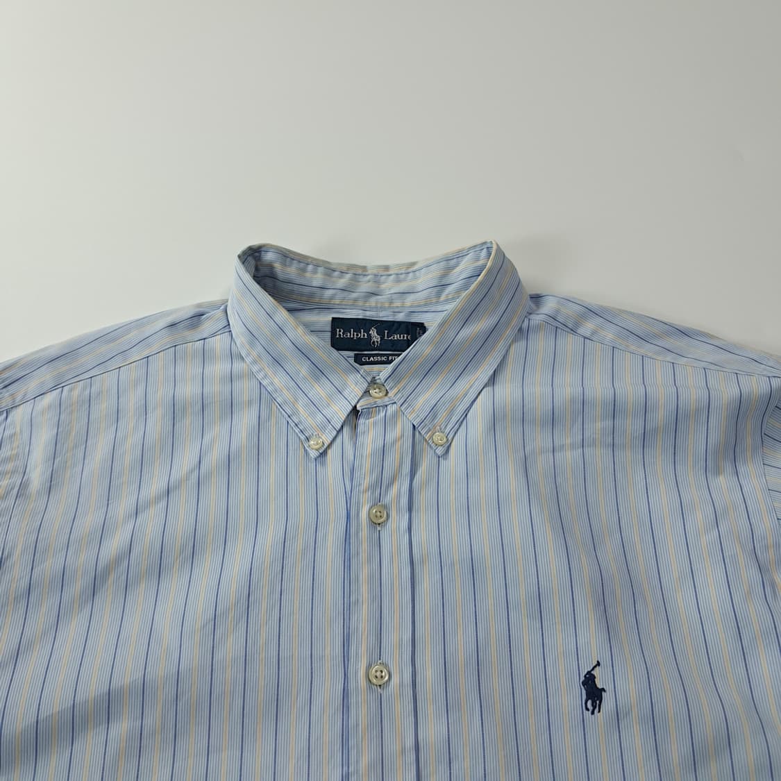 CK326 XL 폴로 00s 스카이블루 멀티 스트라이프 셔츠 남방 상품이미지2