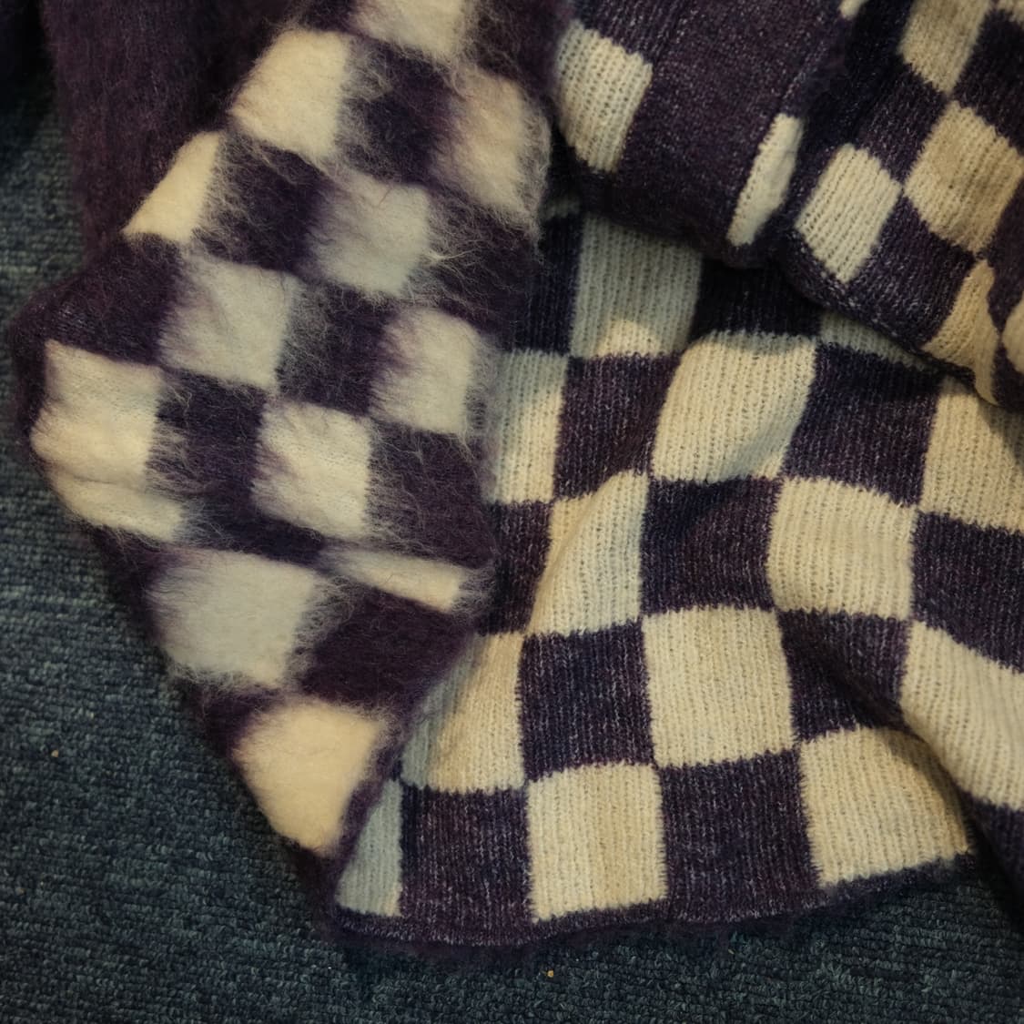 빔즈보이 니트 체크 가디건 상품이미지4