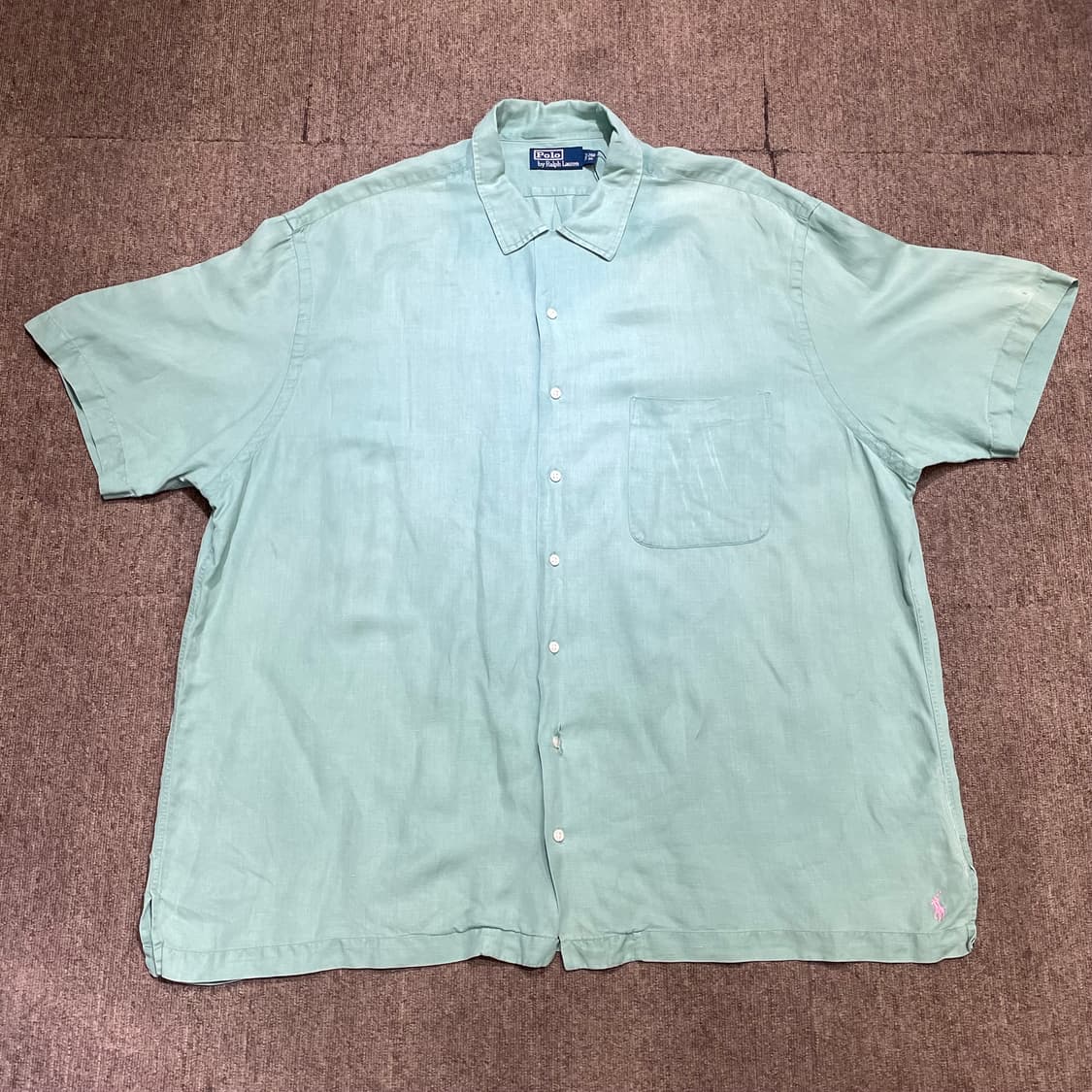 (2XB) 90‘s Big 린넨 실크 Levi's 리바이스  포켓 반팔 상품이미지4