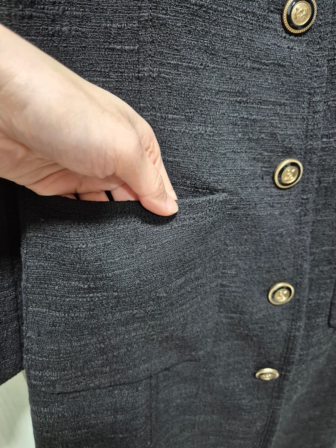 (타임세일)(새상품)온앤온 블랙 트위드 원피스 상품이미지7