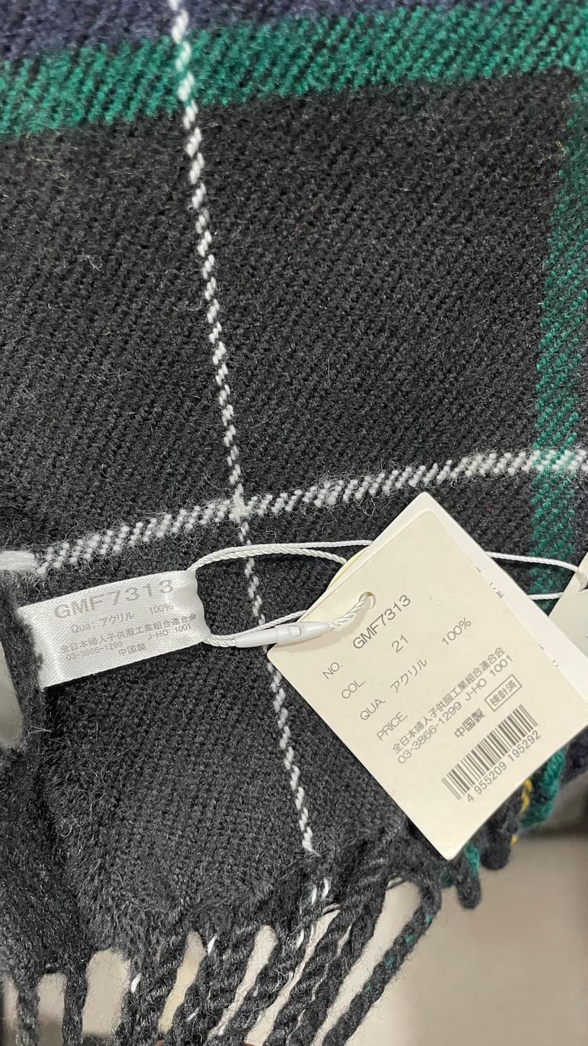 koe/ 체크 머플러 블랙/ 프리 상품이미지6