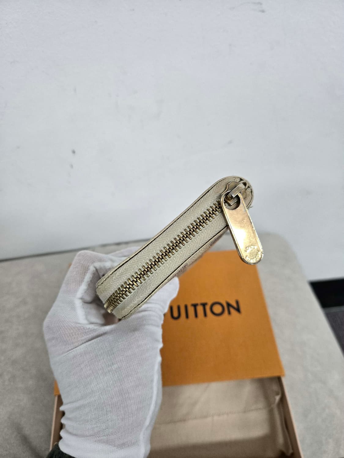 [보증서 정품] 루이비통 다미에 지퍼돌이 장지갑 상품이미지1