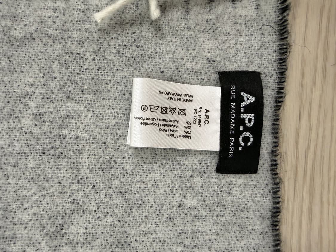 A.P.C 아페쎄 말로 머플러 블랙 상품이미지5